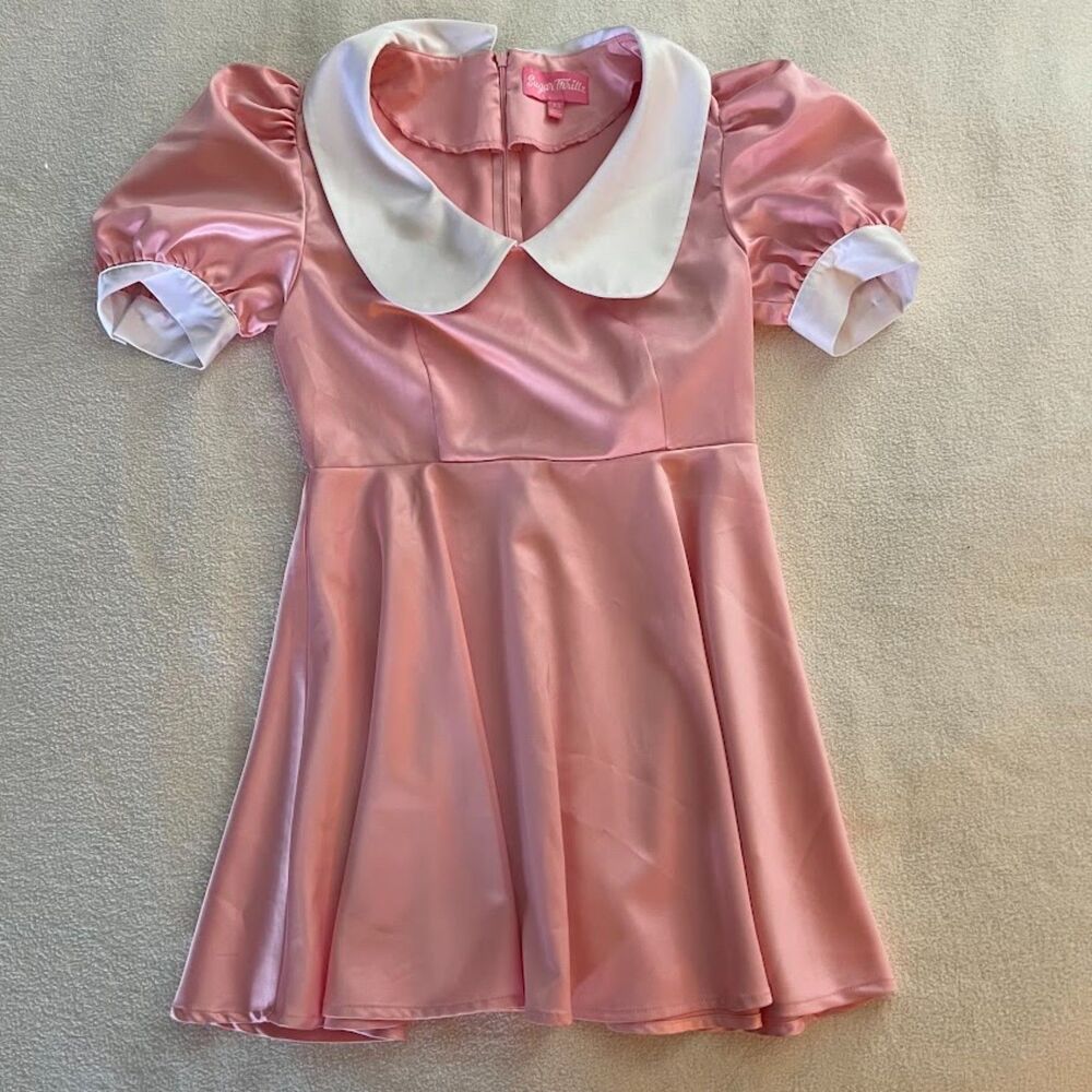 Sugar Thrillz Pink Class President Mini Dress Coquette Sweetheart, Size XS